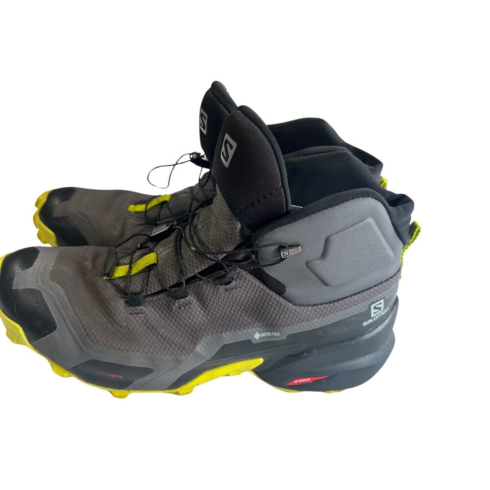 Salomon Cross Hike Mid GTX Men's Size 11 Hiking Boots Gore-Tex Gray Black Lime - Picture 5 of 11